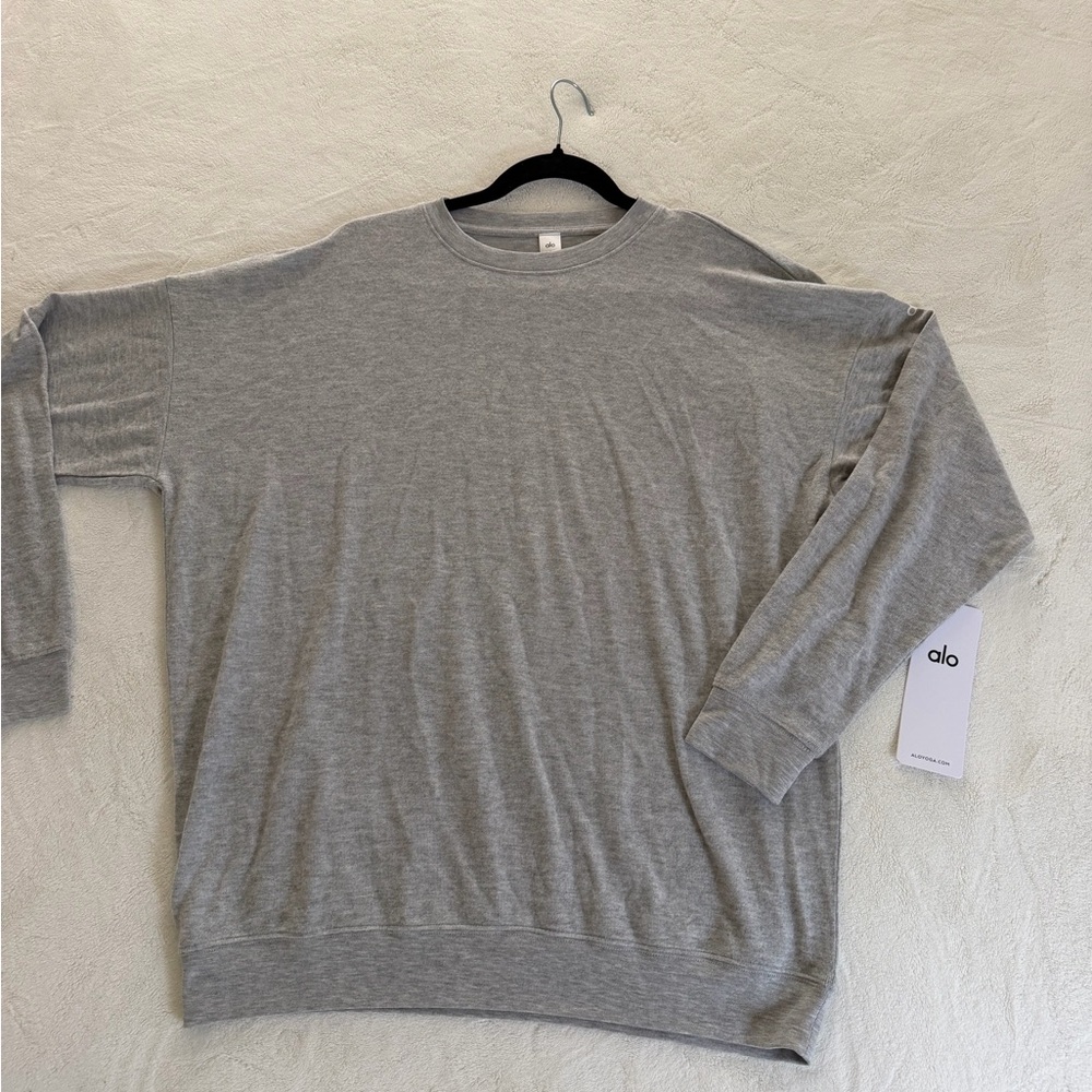 ALO Yoga Women’s Crewneck Sweater in Heather Gray